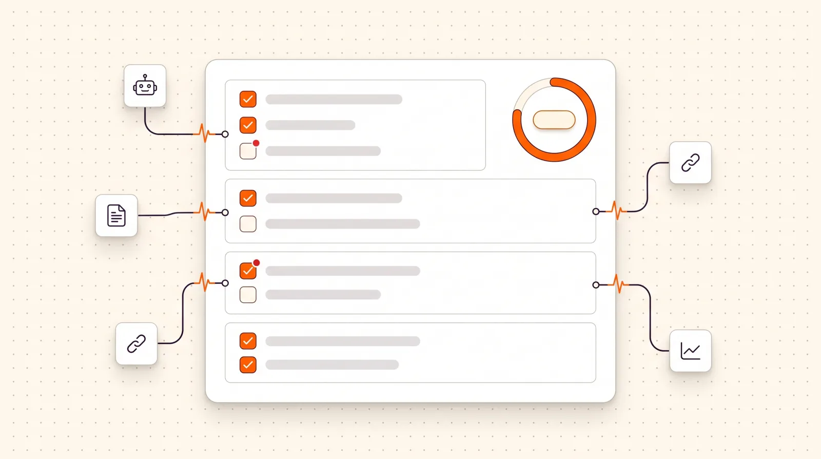 GEO audit checklist dashboard with technical, content, authority and measurement sections